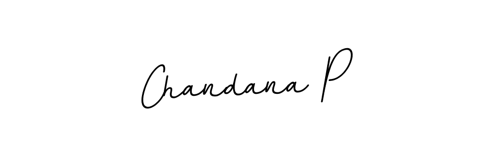 Use a signature maker to create a handwritten signature online. With this signature software, you can design (BallpointsItalic-DORy9) your own signature for name Chandana P. Chandana P signature style 11 images and pictures png