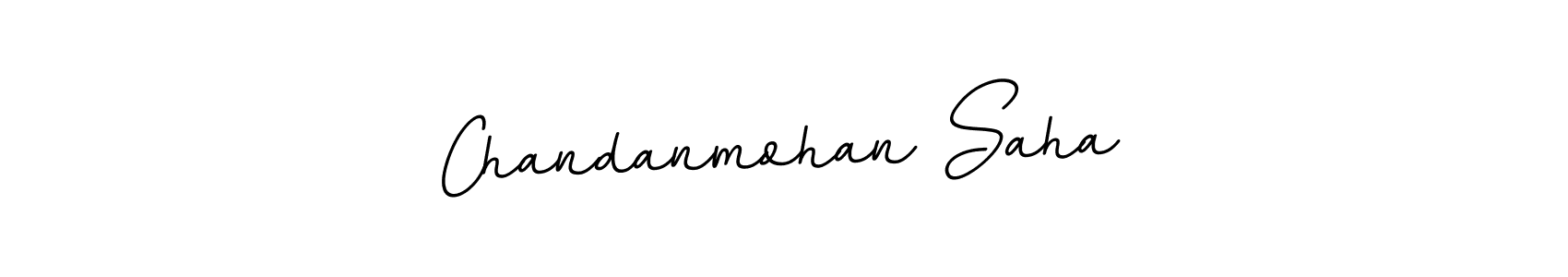 This is the best signature style for the Chandanmohan Saha name. Also you like these signature font (BallpointsItalic-DORy9). Mix name signature. Chandanmohan Saha signature style 11 images and pictures png