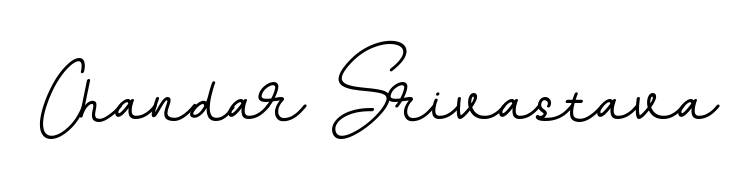 A stylish, flowing autograph style designed for name Chandar Srivastava using BallpointsItalic-DORy9 typography. Perfect for digital creative projects. Chandar Srivastava signature style 11 images and pictures png