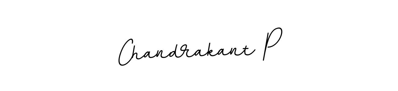 How to make Chandrakant P name signature. Use BallpointsItalic-DORy9 style for creating short signs online. This is the latest handwritten sign. Chandrakant P signature style 11 images and pictures png