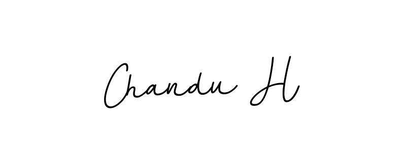 How to make Chandu H name signature. Use BallpointsItalic-DORy9 style for creating short signs online. This is the latest handwritten sign. Chandu H signature style 11 images and pictures png