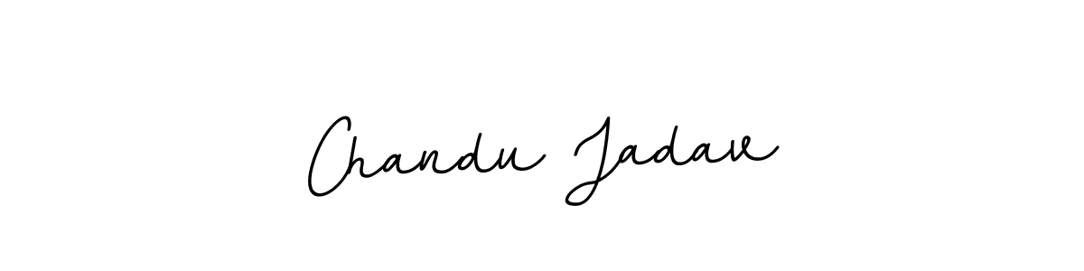 The best way (BallpointsItalic-DORy9) to make a short signature is to pick only two or three words in your name. The name Chandu Jadav include a total of six letters. For converting this name. Chandu Jadav signature style 11 images and pictures png