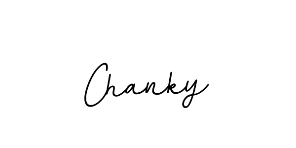 Design your own signature with our free online signature maker. With this signature software, you can create a handwritten (BallpointsItalic-DORy9) signature for name Chanky. Chanky signature style 11 images and pictures png