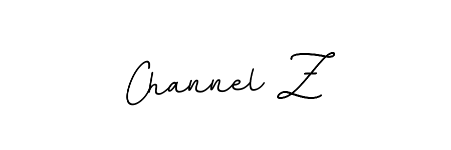 Design your own signature with our free online signature maker. With this signature software, you can create a handwritten (BallpointsItalic-DORy9) signature for name Channel Z. Channel Z signature style 11 images and pictures png