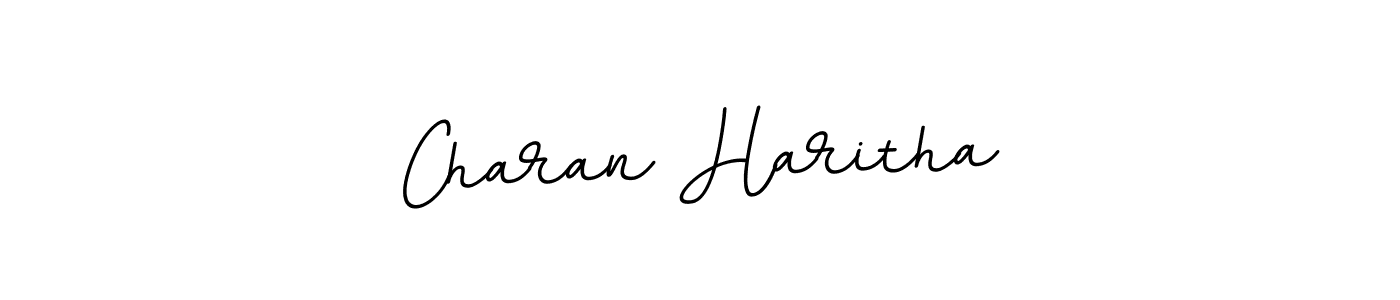 Make a beautiful signature design for name Charan Haritha. With this signature (BallpointsItalic-DORy9) style, you can create a handwritten signature for free. Charan Haritha signature style 11 images and pictures png