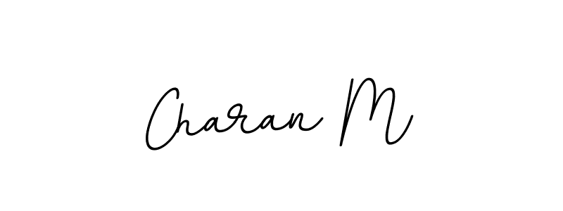 How to make Charan M name signature. Use BallpointsItalic-DORy9 style for creating short signs online. This is the latest handwritten sign. Charan M signature style 11 images and pictures png