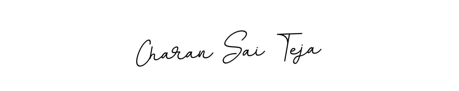 The best way (BallpointsItalic-DORy9) to make a short signature is to pick only two or three words in your name. The name Charan Sai Teja include a total of six letters. For converting this name. Charan Sai Teja signature style 11 images and pictures png