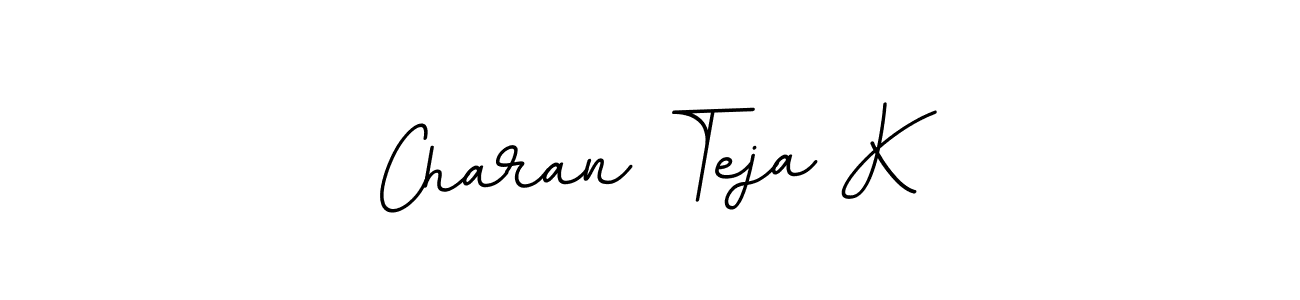 This is the best signature style for the Charan Teja K name. Also you like these signature font (BallpointsItalic-DORy9). Mix name signature. Charan Teja K signature style 11 images and pictures png