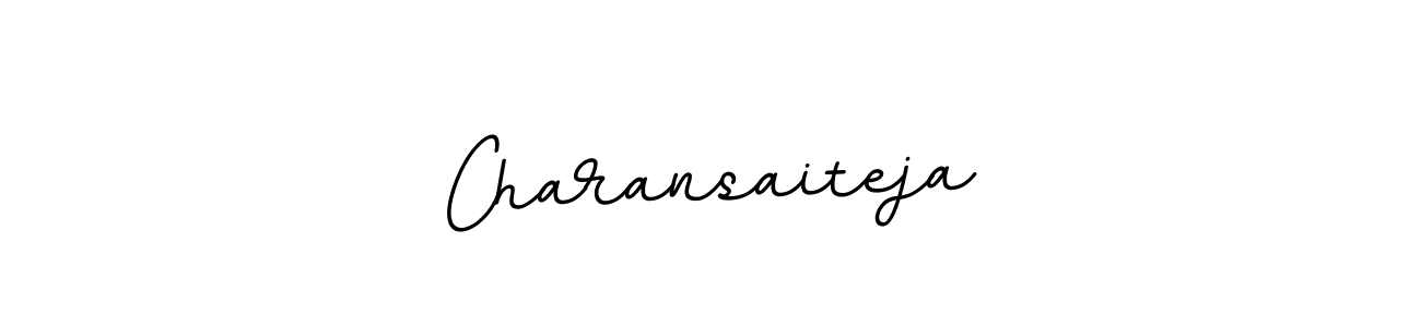 Design your own signature with our free online signature maker. With this signature software, you can create a handwritten (BallpointsItalic-DORy9) signature for name Charansaiteja. Charansaiteja signature style 11 images and pictures png