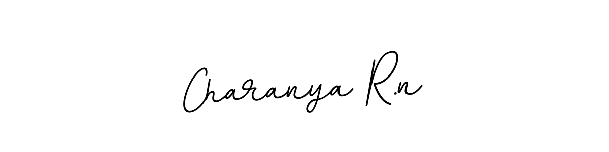 How to make Charanya R.n name signature. Use BallpointsItalic-DORy9 style for creating short signs online. This is the latest handwritten sign. Charanya R.n signature style 11 images and pictures png