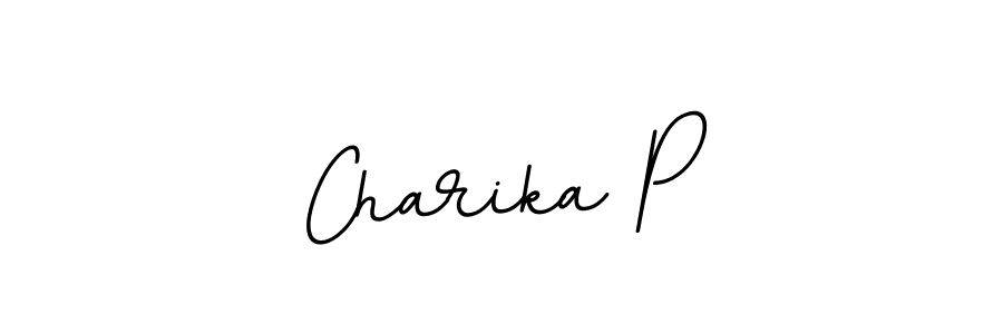 Make a beautiful signature design for name Charika P. With this signature (BallpointsItalic-DORy9) style, you can create a handwritten signature for free. Charika P signature style 11 images and pictures png