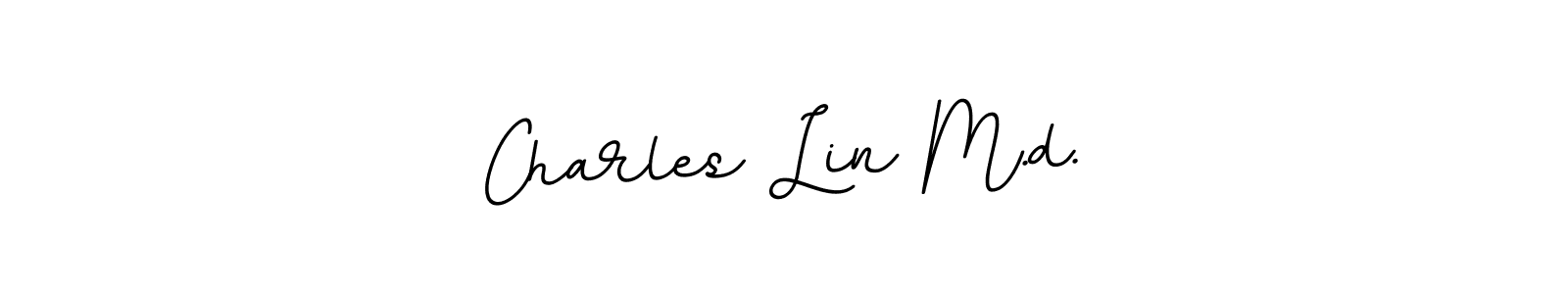 Use a signature maker to create a handwritten signature online. With this signature software, you can design (BallpointsItalic-DORy9) your own signature for name Charles Lin M.d.. Charles Lin M.d. signature style 11 images and pictures png