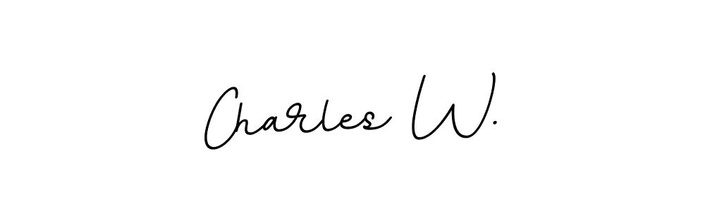 Use a signature maker to create a handwritten signature online. With this signature software, you can design (BallpointsItalic-DORy9) your own signature for name Charles W.. Charles W. signature style 11 images and pictures png