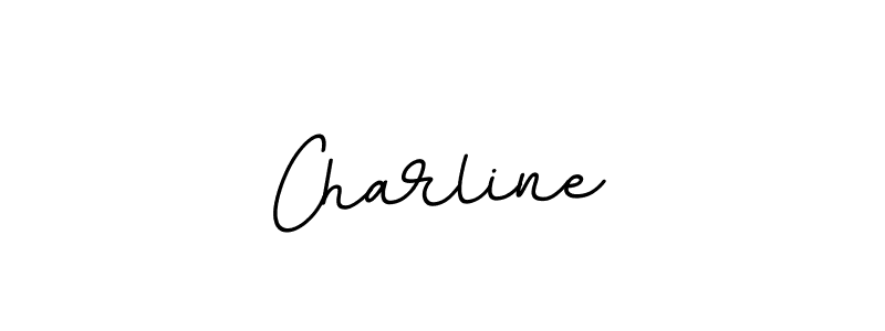 Design your own signature with our free online signature maker. With this signature software, you can create a handwritten (BallpointsItalic-DORy9) signature for name Charline. Charline signature style 11 images and pictures png