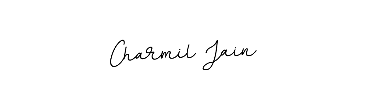 Charmil Jain stylish signature style. Best Handwritten Sign (BallpointsItalic-DORy9) for my name. Handwritten Signature Collection Ideas for my name Charmil Jain. Charmil Jain signature style 11 images and pictures png