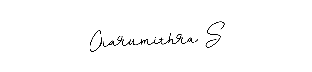 Create a beautiful signature design for name Charumithra S. With this signature (BallpointsItalic-DORy9) fonts, you can make a handwritten signature for free. Charumithra S signature style 11 images and pictures png