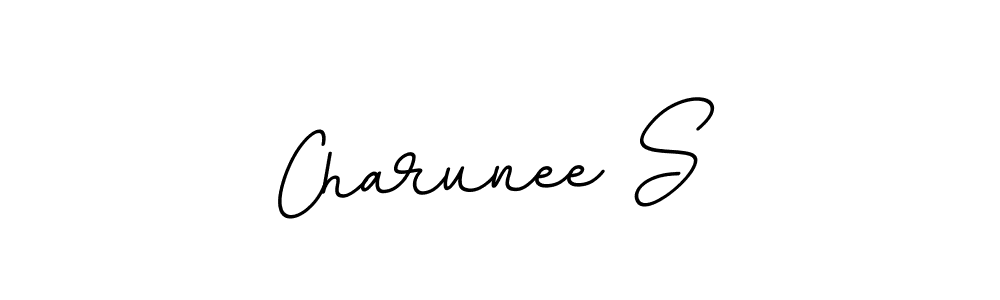 Use a signature maker to create a handwritten signature online. With this signature software, you can design (BallpointsItalic-DORy9) your own signature for name Charunee S. Charunee S signature style 11 images and pictures png