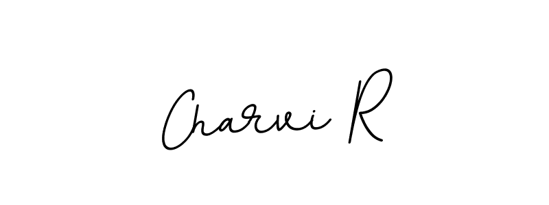 The best way (BallpointsItalic-DORy9) to make a short signature is to pick only two or three words in your name. The name Charvi R include a total of six letters. For converting this name. Charvi R signature style 11 images and pictures png