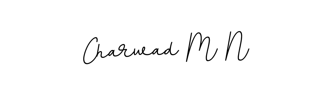 Make a beautiful signature design for name Charwad M N. With this signature (BallpointsItalic-DORy9) style, you can create a handwritten signature for free. Charwad M N signature style 11 images and pictures png