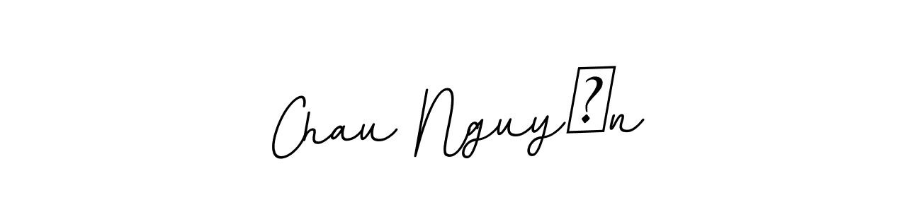 Make a beautiful signature design for name Chau Nguyễn. With this signature (BallpointsItalic-DORy9) style, you can create a handwritten signature for free. Chau Nguyễn signature style 11 images and pictures png