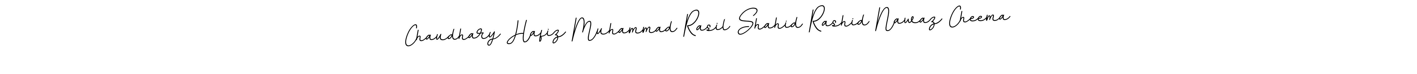 Use a signature maker to create a handwritten signature online. With this signature software, you can design (BallpointsItalic-DORy9) your own signature for name Chaudhary Hafiz Muhammad Rasil Shahid Rashid Nawaz Cheema. Chaudhary Hafiz Muhammad Rasil Shahid Rashid Nawaz Cheema signature style 11 images and pictures png