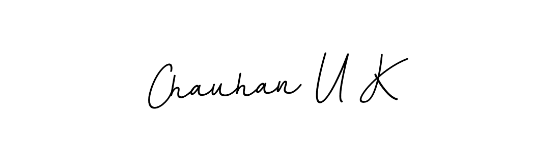 The best way (BallpointsItalic-DORy9) to make a short signature is to pick only two or three words in your name. The name Chauhan U K include a total of six letters. For converting this name. Chauhan U K signature style 11 images and pictures png