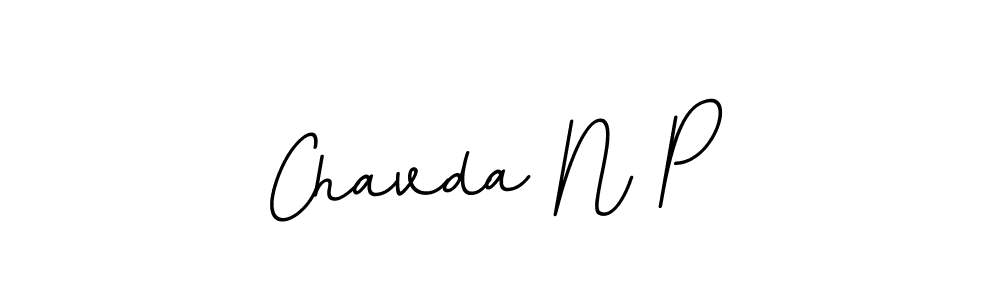 How to make Chavda N P name signature. Use BallpointsItalic-DORy9 style for creating short signs online. This is the latest handwritten sign. Chavda N P signature style 11 images and pictures png