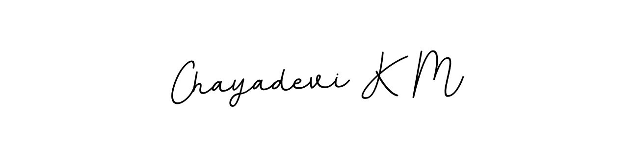 You should practise on your own different ways (BallpointsItalic-DORy9) to write your name (Chayadevi K M) in signature. don't let someone else do it for you. Chayadevi K M signature style 11 images and pictures png