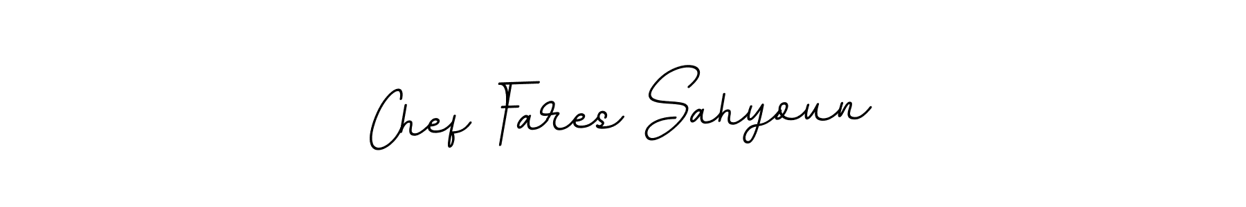 Make a beautiful signature design for name Chef Fares Sahyoun. With this signature (BallpointsItalic-DORy9) style, you can create a handwritten signature for free. Chef Fares Sahyoun signature style 11 images and pictures png