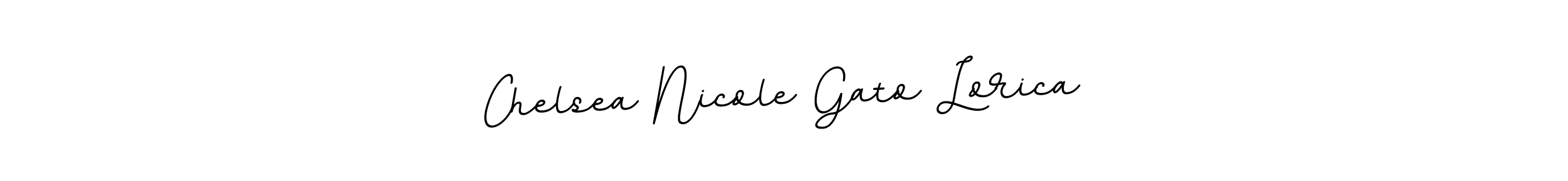Create a beautiful signature design for name Chelsea Nicole Gato Lorica. With this signature (BallpointsItalic-DORy9) fonts, you can make a handwritten signature for free. Chelsea Nicole Gato Lorica signature style 11 images and pictures png
