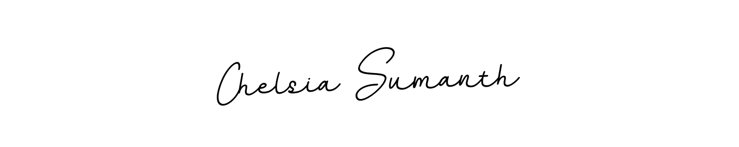 Chelsia Sumanth stylish signature style. Best Handwritten Sign (BallpointsItalic-DORy9) for my name. Handwritten Signature Collection Ideas for my name Chelsia Sumanth. Chelsia Sumanth signature style 11 images and pictures png