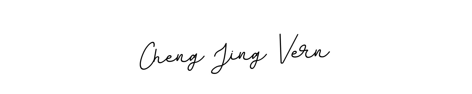 Make a beautiful signature design for name Cheng Jing Vern. With this signature (BallpointsItalic-DORy9) style, you can create a handwritten signature for free. Cheng Jing Vern signature style 11 images and pictures png