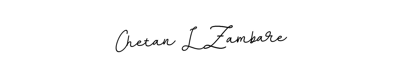 The best way (BallpointsItalic-DORy9) to make a short signature is to pick only two or three words in your name. The name Chetan L Zambare include a total of six letters. For converting this name. Chetan L Zambare signature style 11 images and pictures png