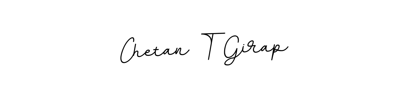 Create a beautiful signature design for name Chetan T Girap. With this signature (BallpointsItalic-DORy9) fonts, you can make a handwritten signature for free. Chetan T Girap signature style 11 images and pictures png