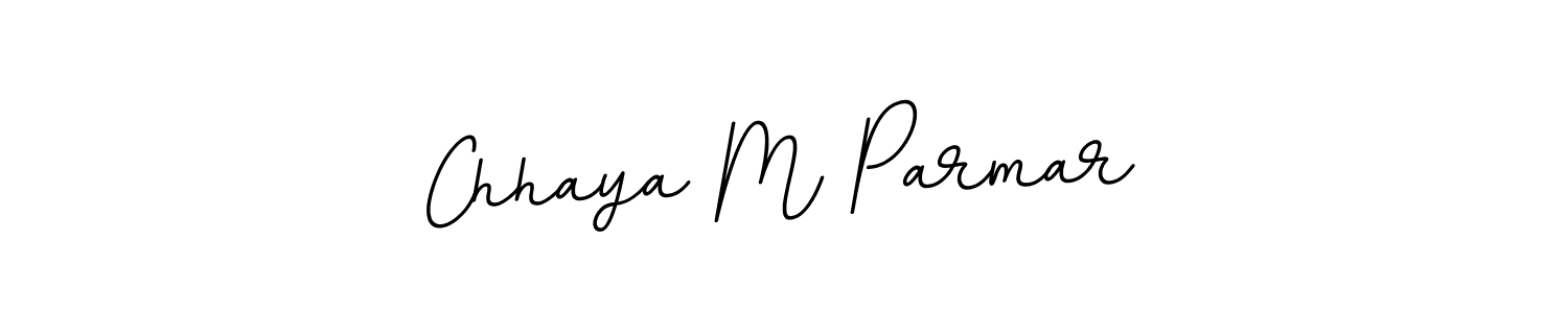 The best way (BallpointsItalic-DORy9) to make a short signature is to pick only two or three words in your name. The name Chhaya M Parmar include a total of six letters. For converting this name. Chhaya M Parmar signature style 11 images and pictures png