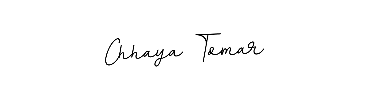 The best way (BallpointsItalic-DORy9) to make a short signature is to pick only two or three words in your name. The name Chhaya Tomar include a total of six letters. For converting this name. Chhaya Tomar signature style 11 images and pictures png