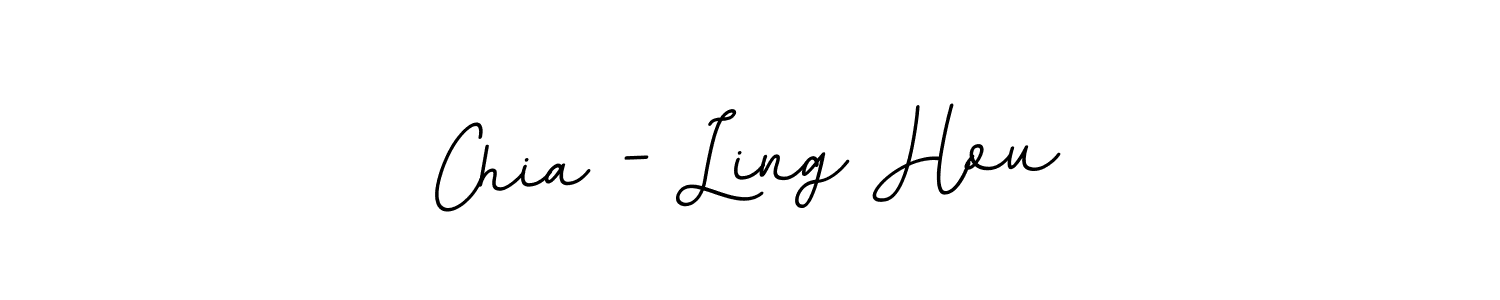 The best way (BallpointsItalic-DORy9) to make a short signature is to pick only two or three words in your name. The name Chia - Ling Hou include a total of six letters. For converting this name. Chia - Ling Hou signature style 11 images and pictures png