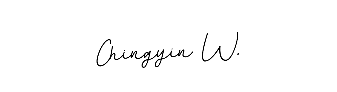 This is the best signature style for the Chingyin W. name. Also you like these signature font (BallpointsItalic-DORy9). Mix name signature. Chingyin W. signature style 11 images and pictures png