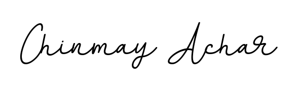 Try this chic Chinmay Achar handwritten sign style. Using BallpointsItalic-DORy9 font elements, it gives your name a sleek, memorable identity. Chinmay Achar signature style 11 images and pictures png