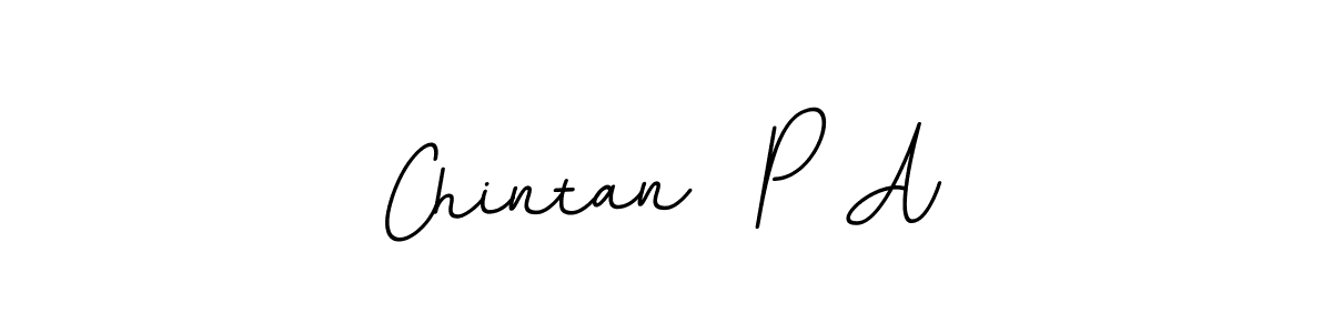 You should practise on your own different ways (BallpointsItalic-DORy9) to write your name (Chintan  P A) in signature. don't let someone else do it for you. Chintan  P A signature style 11 images and pictures png