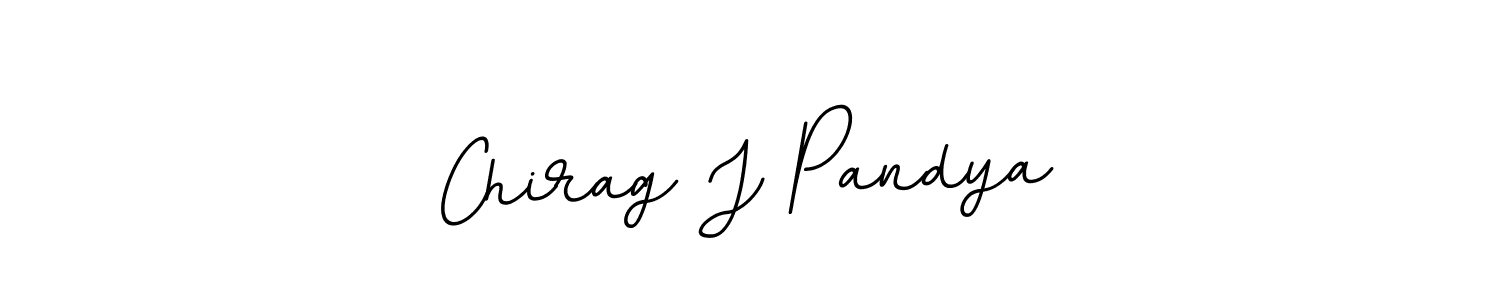 How to make Chirag J Pandya name signature. Use BallpointsItalic-DORy9 style for creating short signs online. This is the latest handwritten sign. Chirag J Pandya signature style 11 images and pictures png