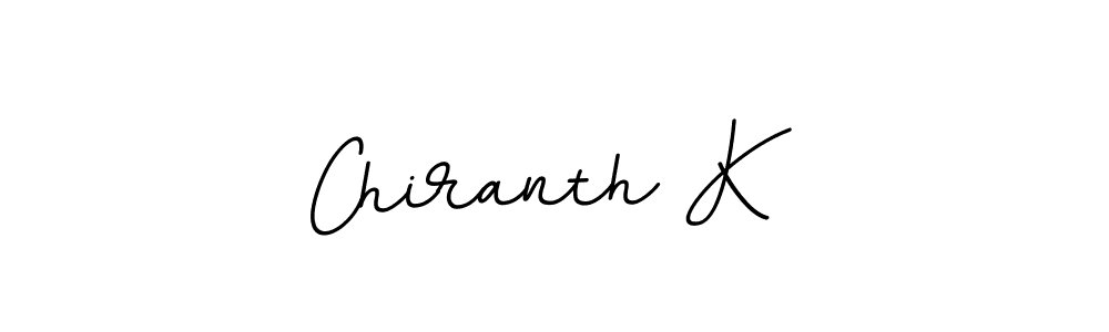 Make a beautiful signature design for name Chiranth K. With this signature (BallpointsItalic-DORy9) style, you can create a handwritten signature for free. Chiranth K signature style 11 images and pictures png