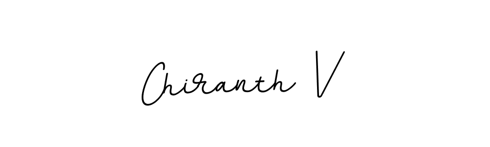 Create a beautiful signature design for name Chiranth V. With this signature (BallpointsItalic-DORy9) fonts, you can make a handwritten signature for free. Chiranth V signature style 11 images and pictures png