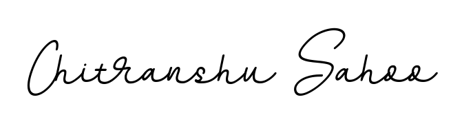 A classic penmanship look for Chitranshu Sahoo. The BallpointsItalic-DORy9 font brings timeless elegance and confidence to every signed document. Chitranshu Sahoo signature style 11 images and pictures png
