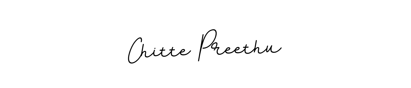 How to make Chitte Preethu name signature. Use BallpointsItalic-DORy9 style for creating short signs online. This is the latest handwritten sign. Chitte Preethu signature style 11 images and pictures png