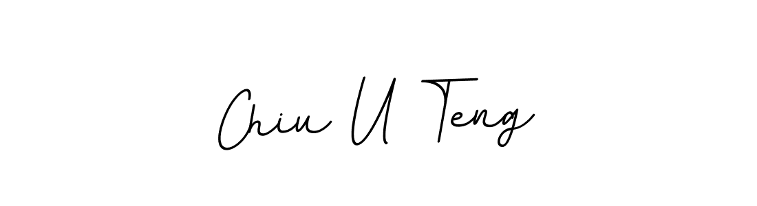 How to make Chiu U Teng name signature. Use BallpointsItalic-DORy9 style for creating short signs online. This is the latest handwritten sign. Chiu U Teng signature style 11 images and pictures png