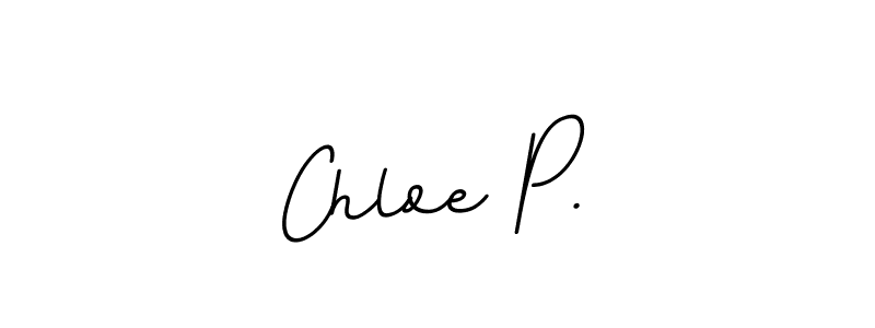 You should practise on your own different ways (BallpointsItalic-DORy9) to write your name (Chloe P.) in signature. don't let someone else do it for you. Chloe P. signature style 11 images and pictures png