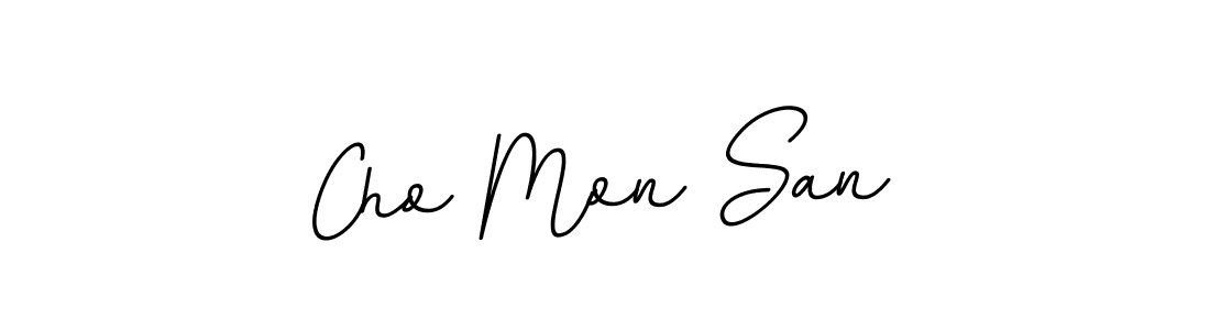 You should practise on your own different ways (BallpointsItalic-DORy9) to write your name (Cho Mon San) in signature. don't let someone else do it for you. Cho Mon San signature style 11 images and pictures png