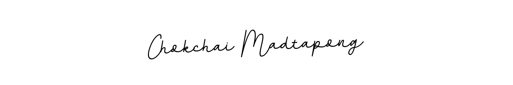 How to make Chokchai Madtapong name signature. Use BallpointsItalic-DORy9 style for creating short signs online. This is the latest handwritten sign. Chokchai Madtapong signature style 11 images and pictures png