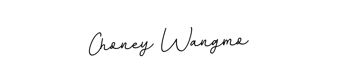 How to make Choney Wangmo name signature. Use BallpointsItalic-DORy9 style for creating short signs online. This is the latest handwritten sign. Choney Wangmo signature style 11 images and pictures png